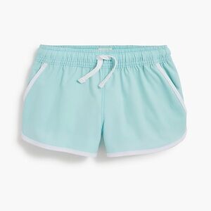 J.Crew Girls' tech short with drawstring In Cupcake Aqua White Size 16